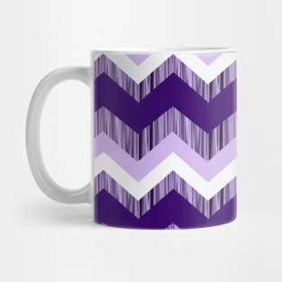 1980s boho chic girly pattern pastel lilac purple chevron Mug